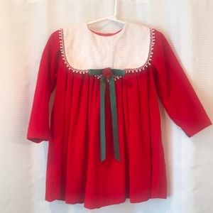 Girls vintage Christmas dress, size 2T